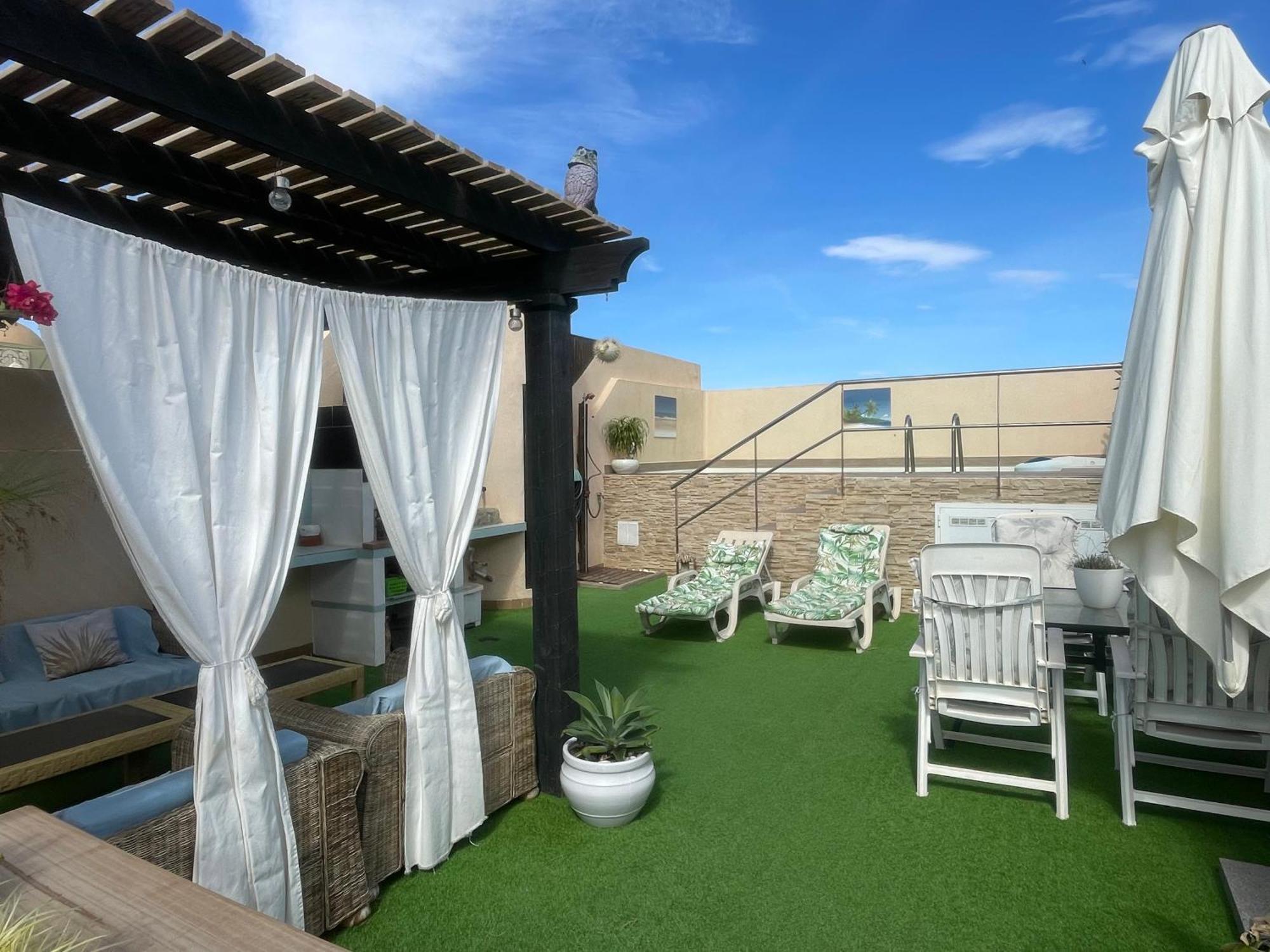 Atico con piscina privada a 100m del mar Vera Exterior foto